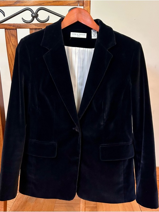 Lord & Taylor Jackets & Blazers - Lord & Taylor Black Velvet Women's Blazer